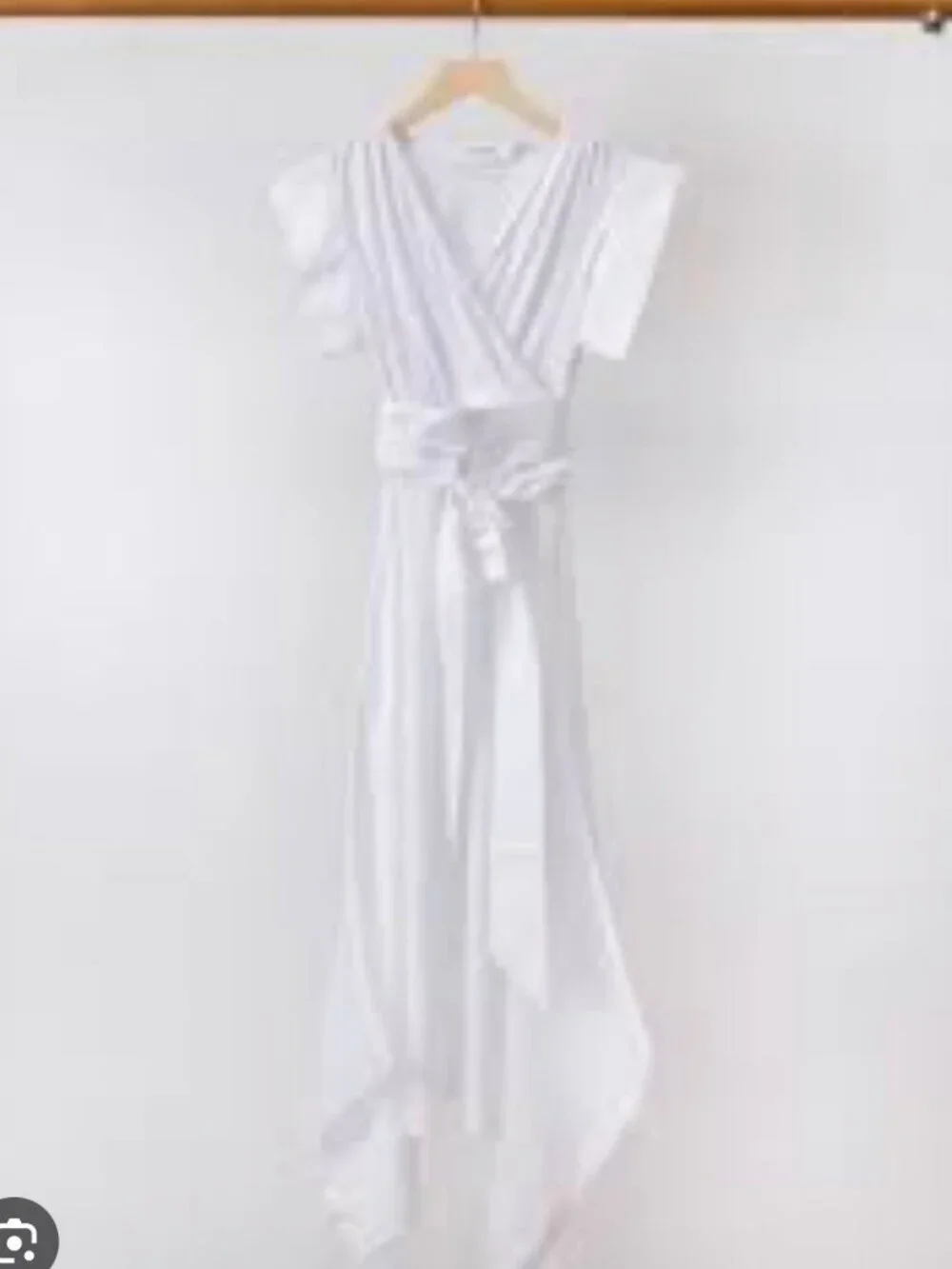 Ioanna Kourbela “Snow White” White Cotton Wrap Dress | Size Large - Picture 1 of 4